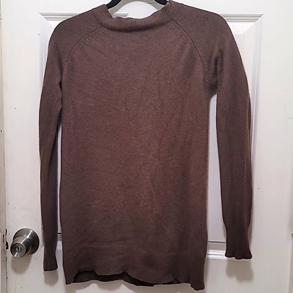 ZARA 100%CASHMERE CARDIGAN BUTTON DOWN V NECK IN BROWN SIZE MEDIUM - Picture 3 of 7